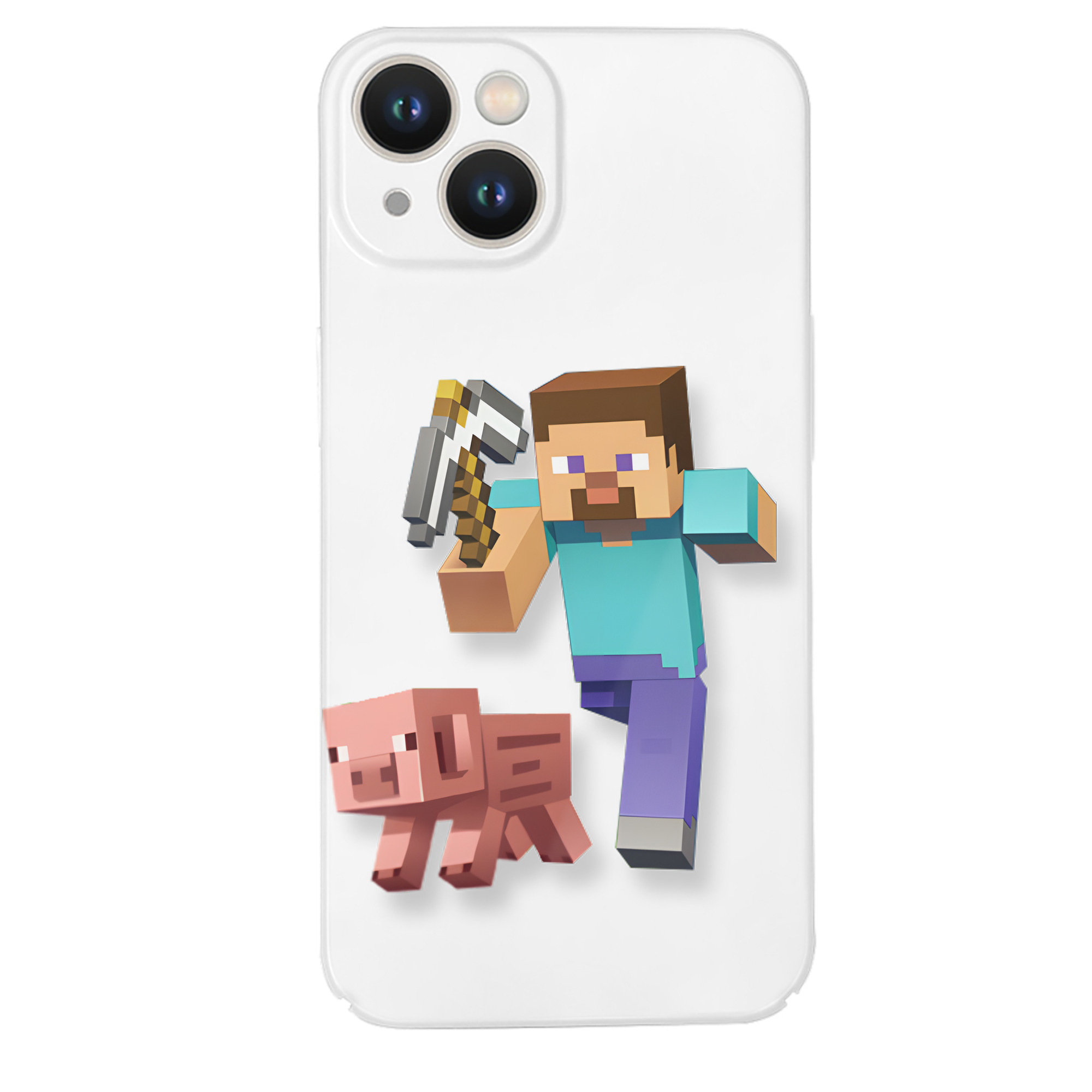 （画像用） マインクラフト ブロックの世界 Minecraft MC Block world 【iPhone 14シリーズ対応】ハードケース